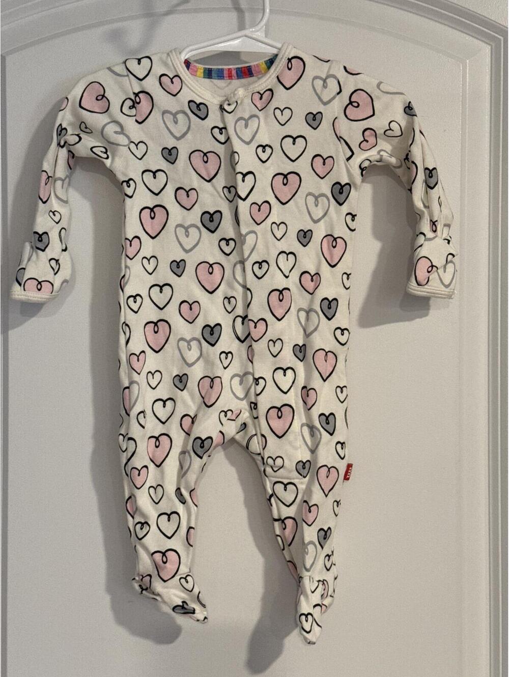 Magnetic Me Organic Cotton Baby Footed Pajamas 0-3 Months
